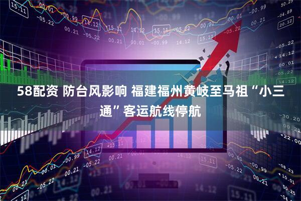 58配资 防台风影响&#32;福建福州黄岐至马祖“小三通”客运航线停航